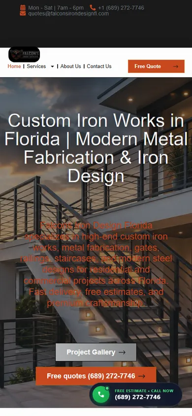 Falcons Iron Design FL — Mobile