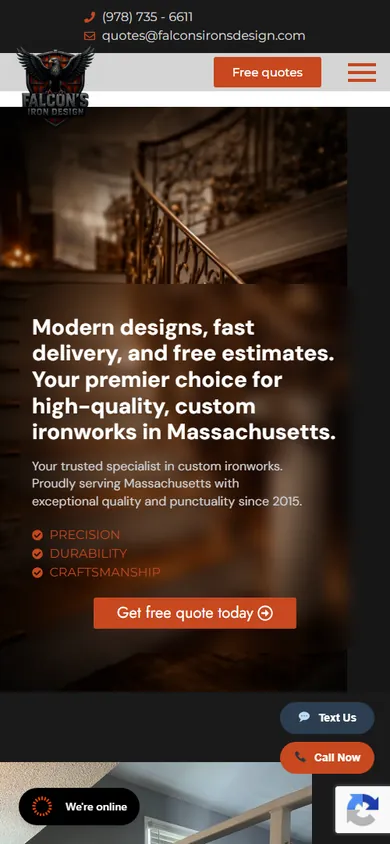 Falcons Iron Design — Mobile