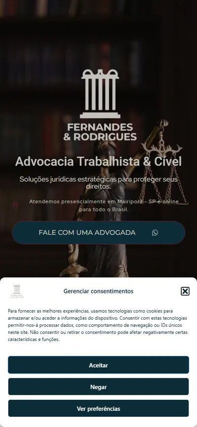 Fernandes & Rodrigues Advocacia — Mobile
